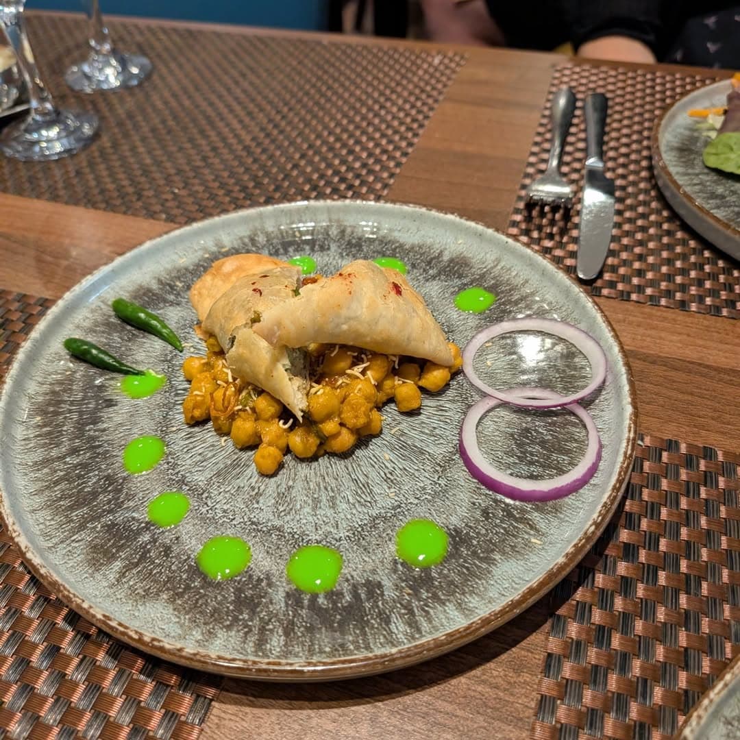 A Finely Plated Course In The Dining Room